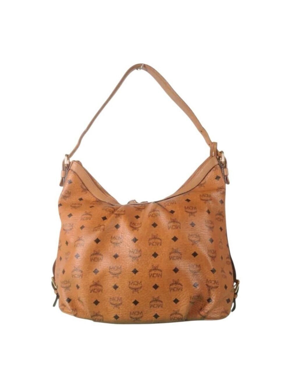 MCM Aren Hobo in Visetos Coated Canvas - Cognac - Picture 8 of 12